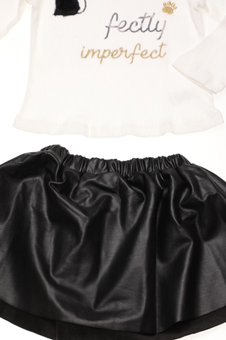 SAM 0-13-Παιδικό σετ από μπλούζα και φούστα SAM 0-13 PERFECTLY INPERFECT λευκό μαύρο