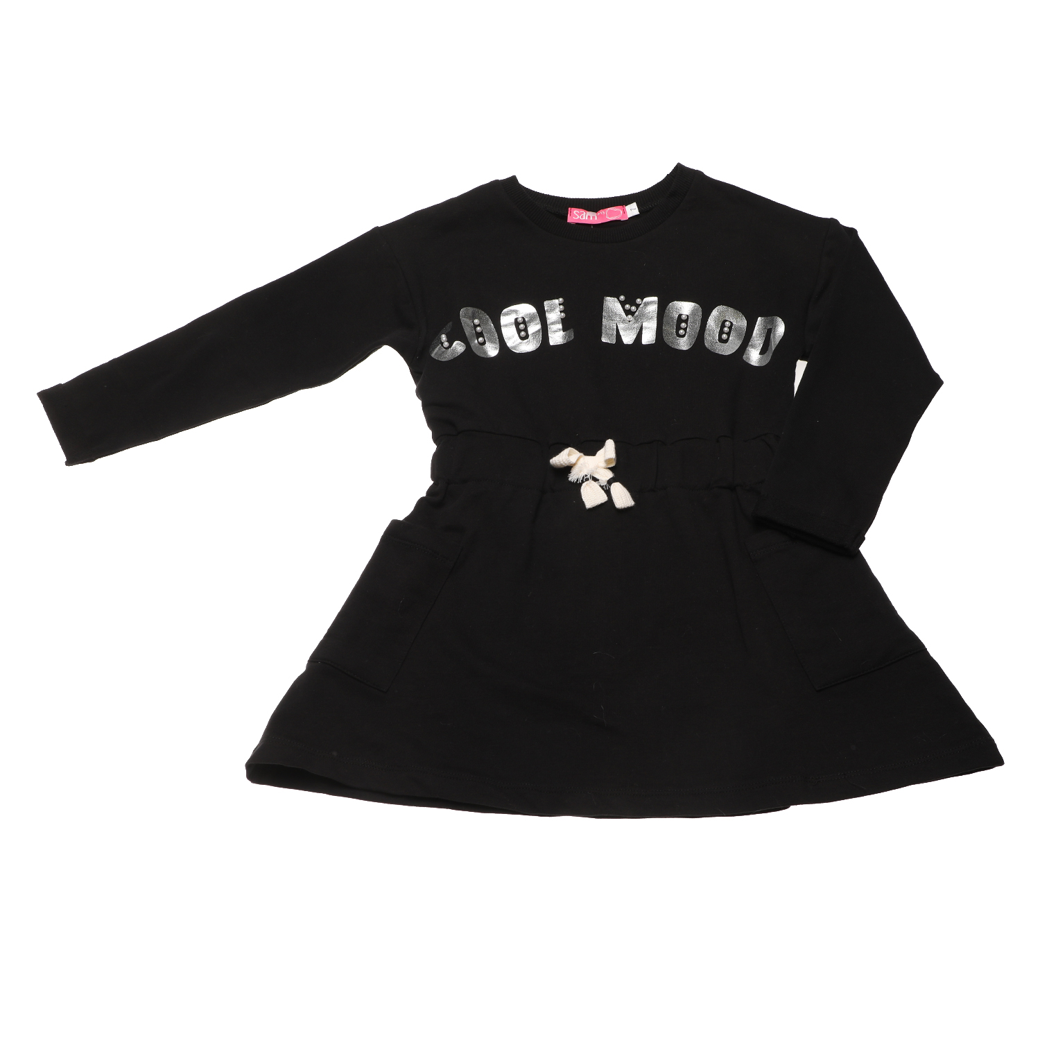 SAM 0-13 Παιδικό φούτερ φόρεμα SAM 0-13 COOL MOOD μαύρο ασημί