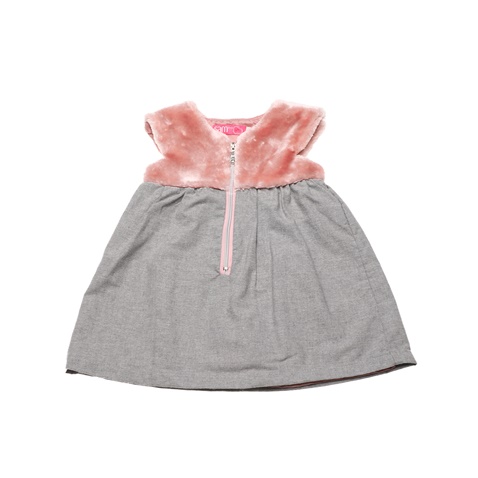 SAM 0-13-Παιδικό φόρεμα SAM 0-13 ροζ γκρι
