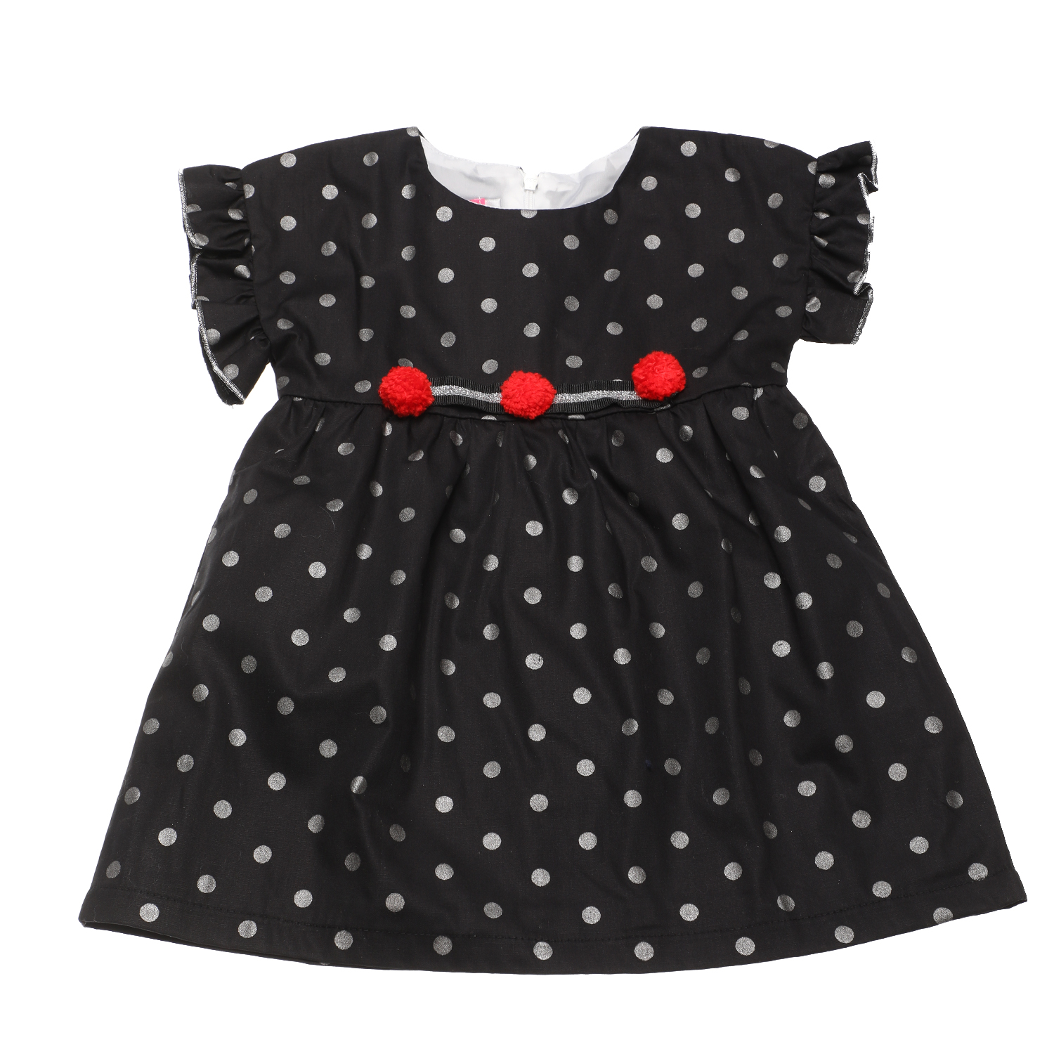 Παιδικά/Girls/Ρούχα/Φορέματα Κοντομάνικα-Αμάνικα SAM 0-13 - Παιδικό φόρεμα SAM 0-13 μαύρο ασημί