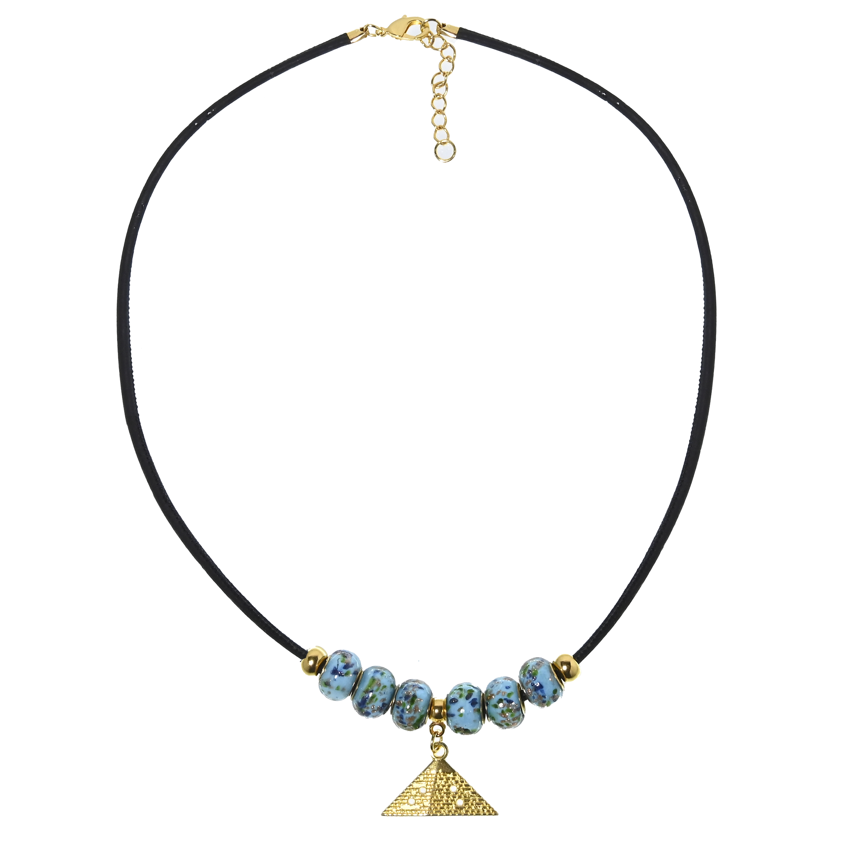 Γυναικεία/Αξεσουάρ/Κοσμήματα/Κολιέ APOXYLO - Γυναικείο κολιέ APOXYLO PYRAMID μαύρο μπλε