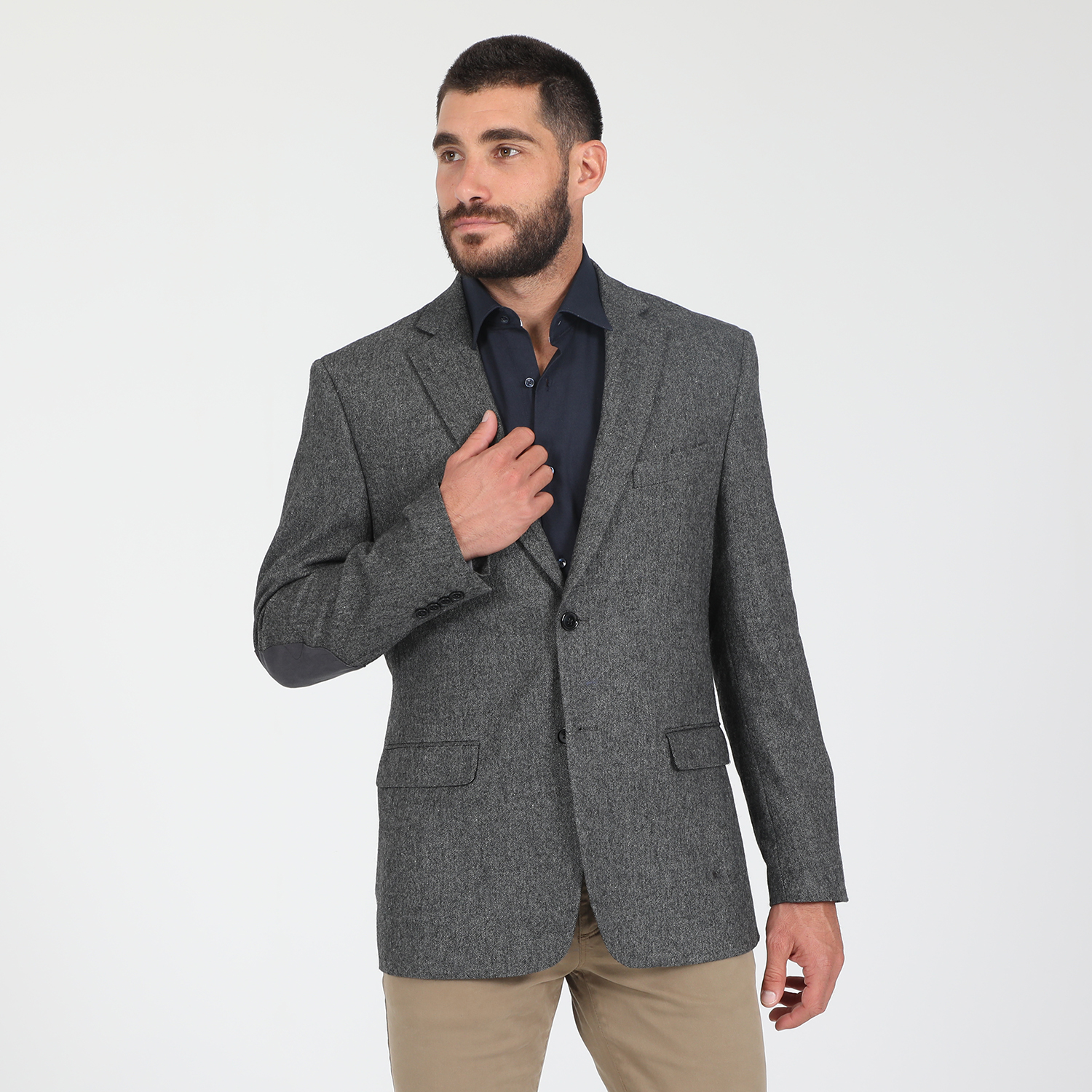 Ανδρικά/Ρούχα/Πανωφόρια/Σακάκια MARTIN & CO - Ανδρικό σακάκι blazer MARTIN & CO REGULAR γκρι