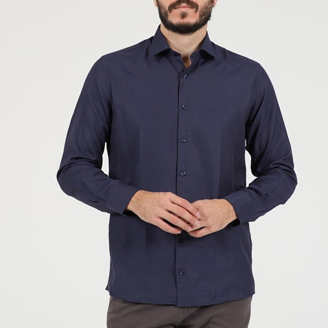 MARTIN & CO-Ανδρικό πουκάμισο MARTIN & CO REGULAR FIT μπλε