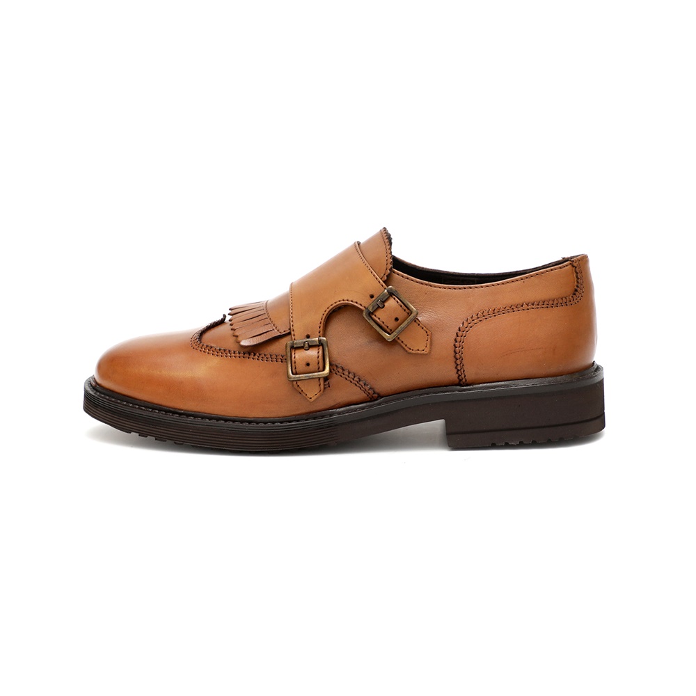 GIACOMO CARLO - Ανδρικά παπούτσια monk brogue GIACOMO CARLO καφέ Ανδρικά/Παπούτσια/Μοκασίνια-Loafers