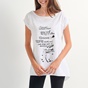 ATTRATTIVO-Γυναικεία μακριά μπλούζα ATTRATTIVO λευκή