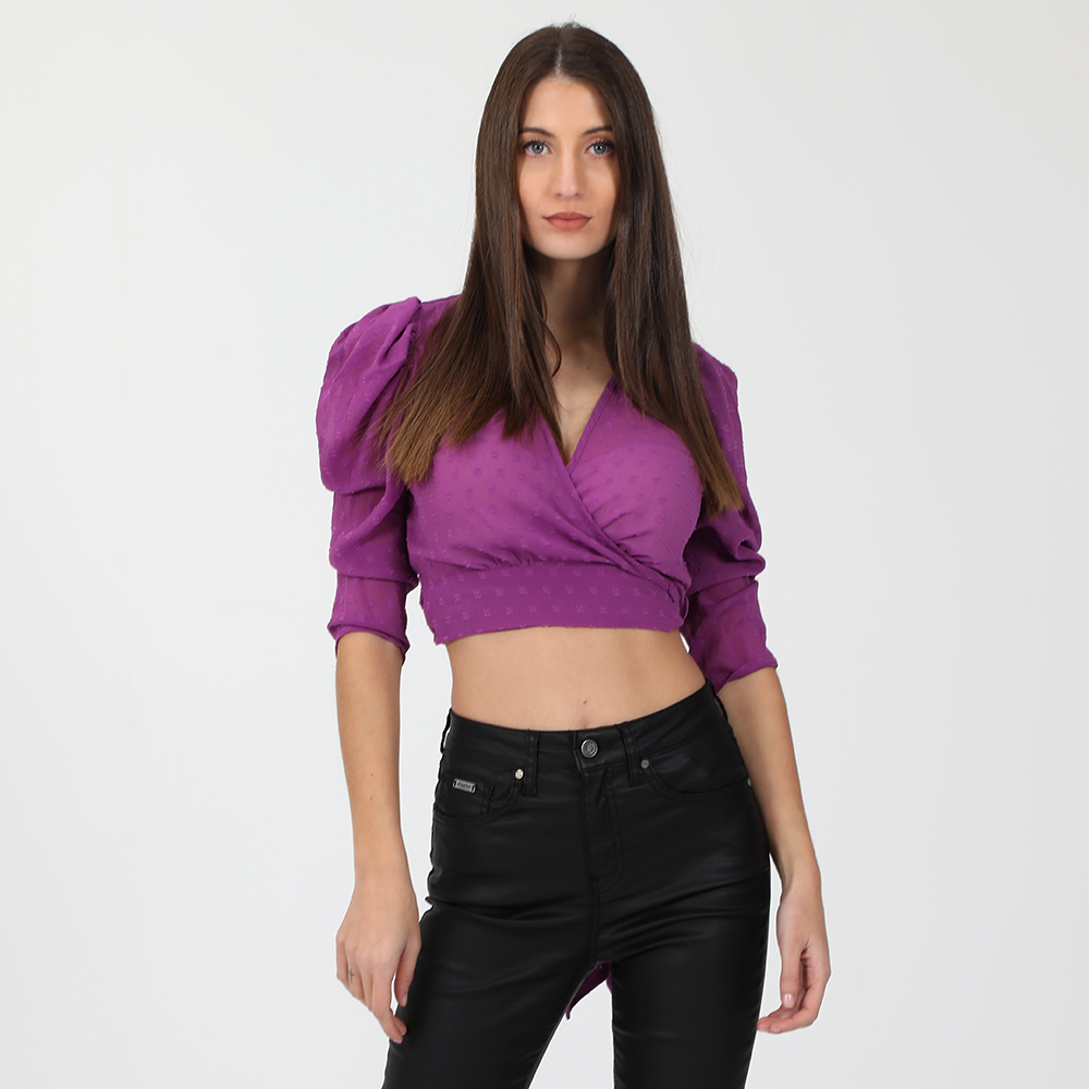 Γυναικεία/Ρούχα/Μπλούζες/Τοπ 'ALE - Γυναικείο cropped top 'ALE μοβ