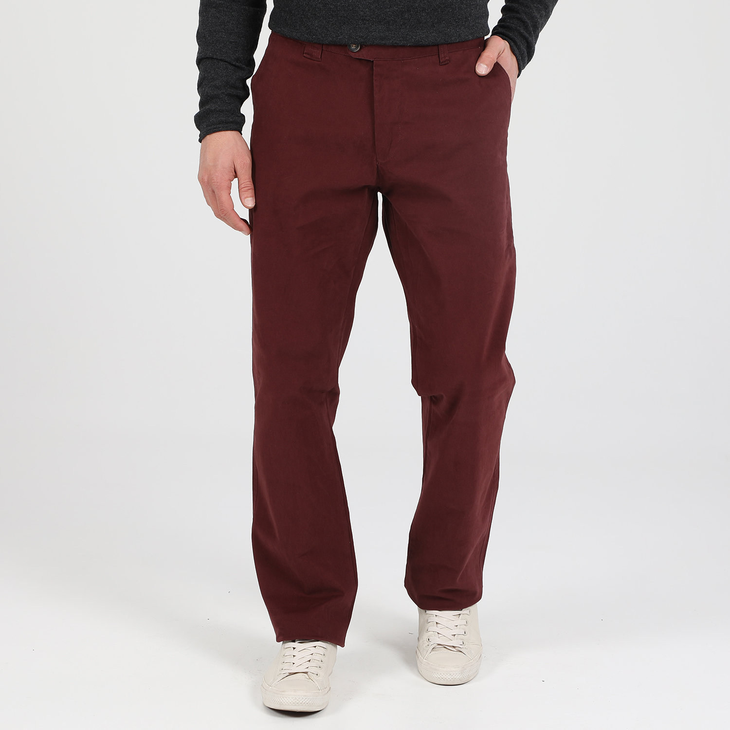 Ανδρικά/Ρούχα/Παντελόνια/Chinos MARTIN & CO - Ανδρικό παντελόνι MARTIN & CO SLIM CHINOS μπορντό
