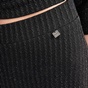 ATTRATTIVO-Γυναικεία παντελόνα ATTRATTIVO μαύρη ασημί