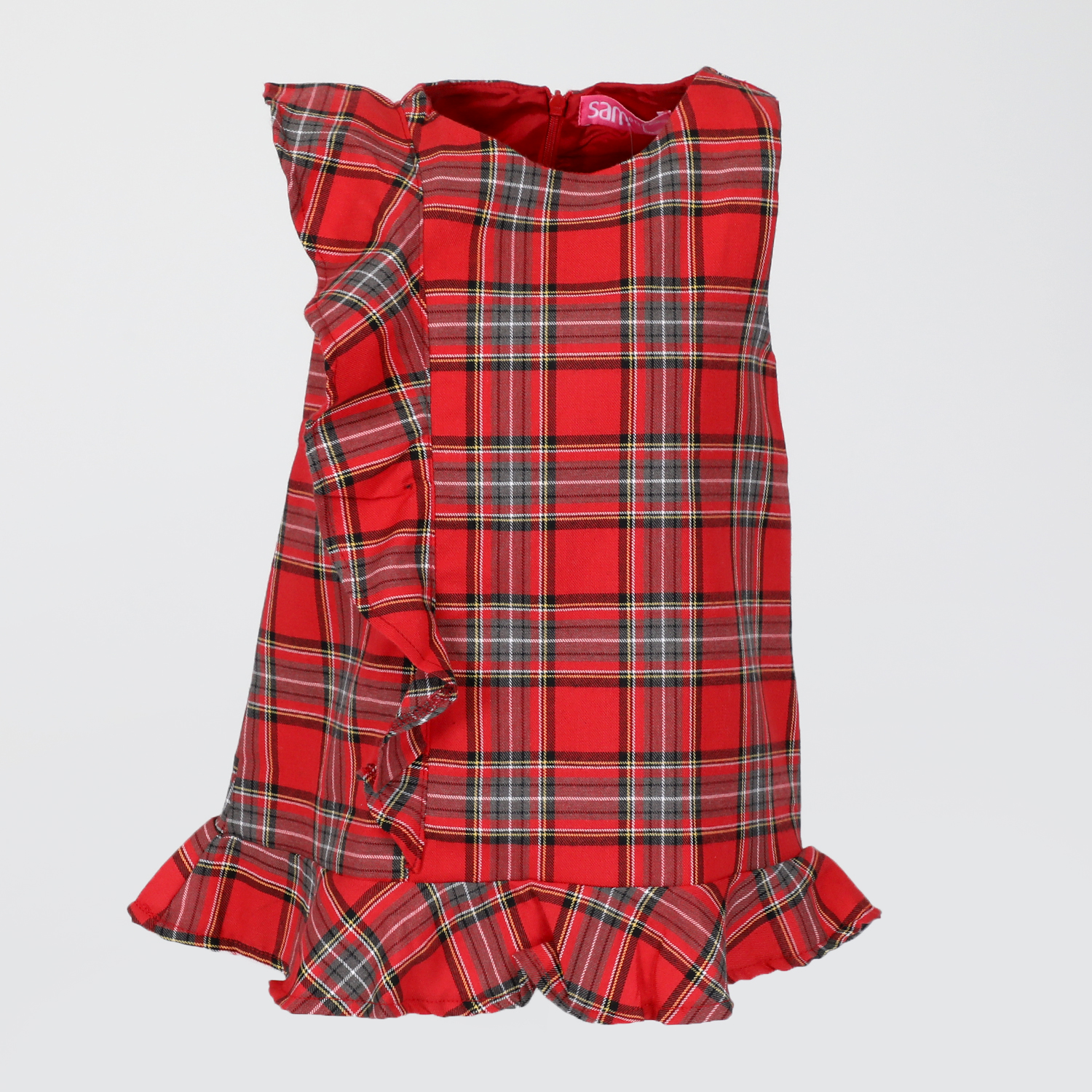 Παιδικά/Girls/Ρούχα/Φορέματα Κοντομάνικα-Αμάνικα SAM 0-13 - Παιδικό φόρεμα SAM 0-13 κόκκινο καρό