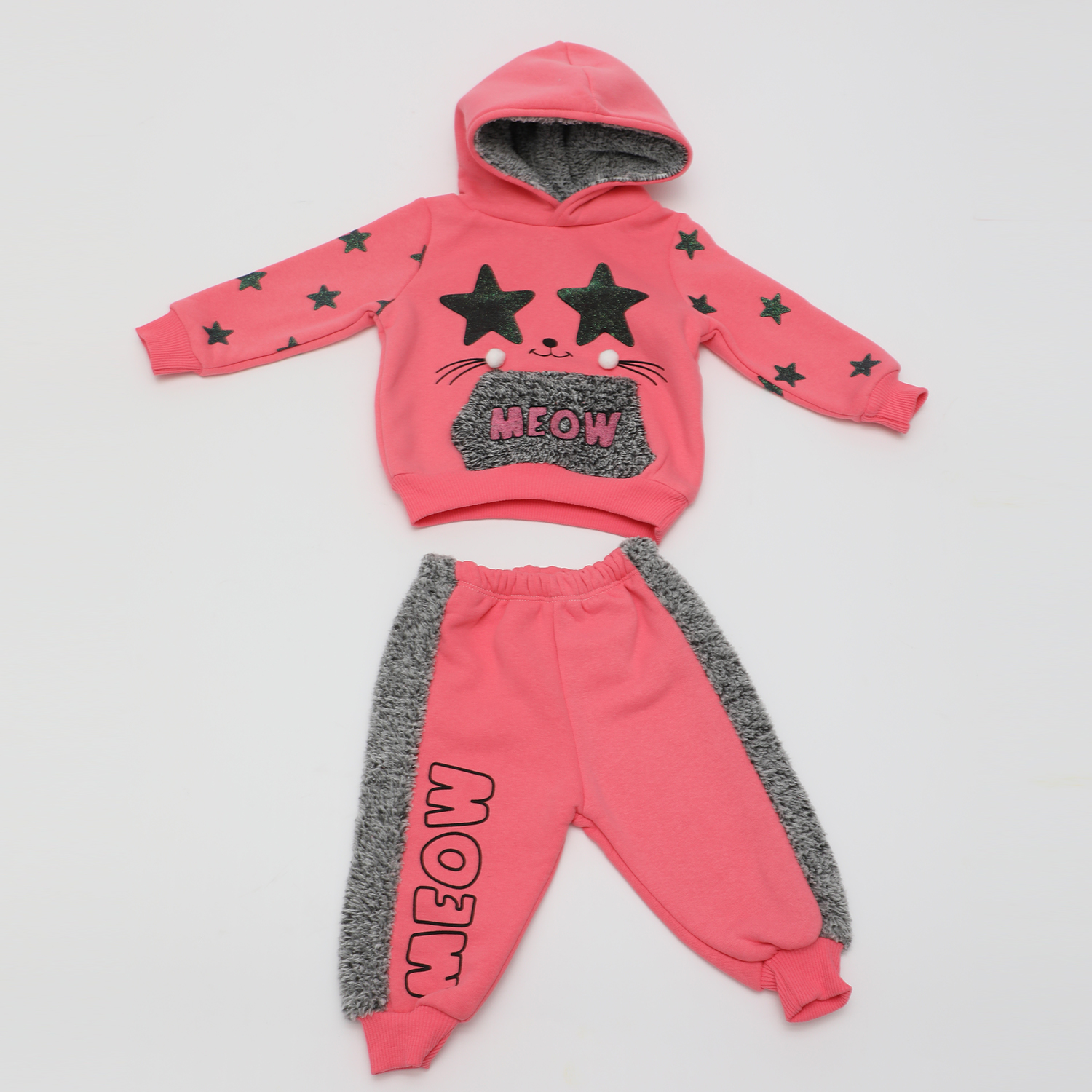 Παιδικά/Baby/Ρούχα/Σετ SAM 0-13 - Βρεφικό σετ φόρμας SAM 0-13 MELOW ροζ γκρι