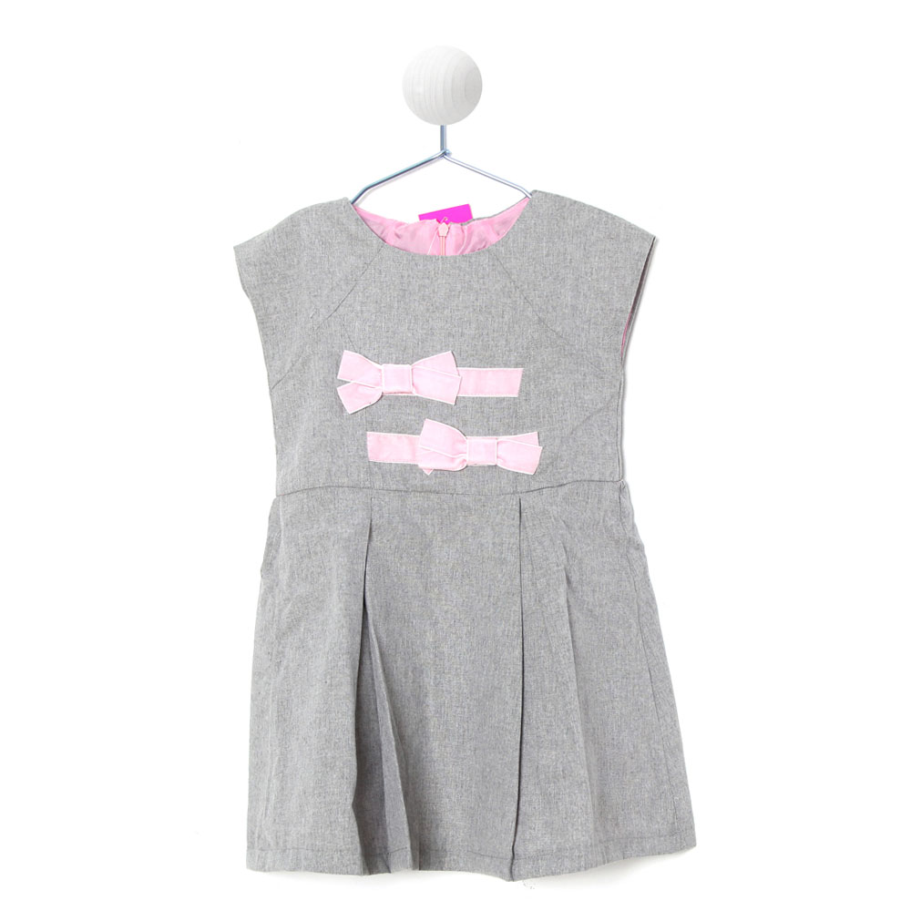 Παιδικά/Girls/Ρούχα/Φορέματα Κοντομάνικα-Αμάνικα SAM 0-13 - Παιδικό φόρεμα SAM 0-13 γκρι ροζ