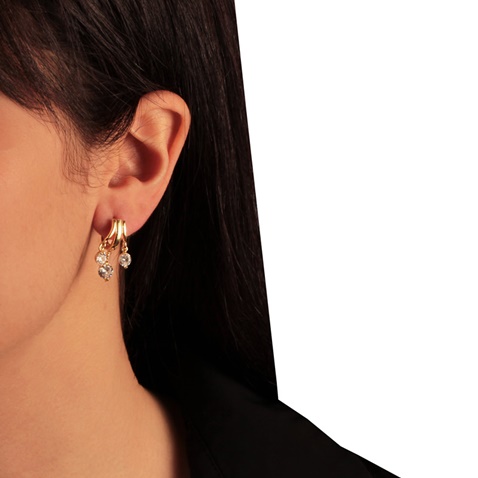 JEWELTUDE-Γυναικεία ασημένια σκουλαρίκια JEWELTUDE χρυσά