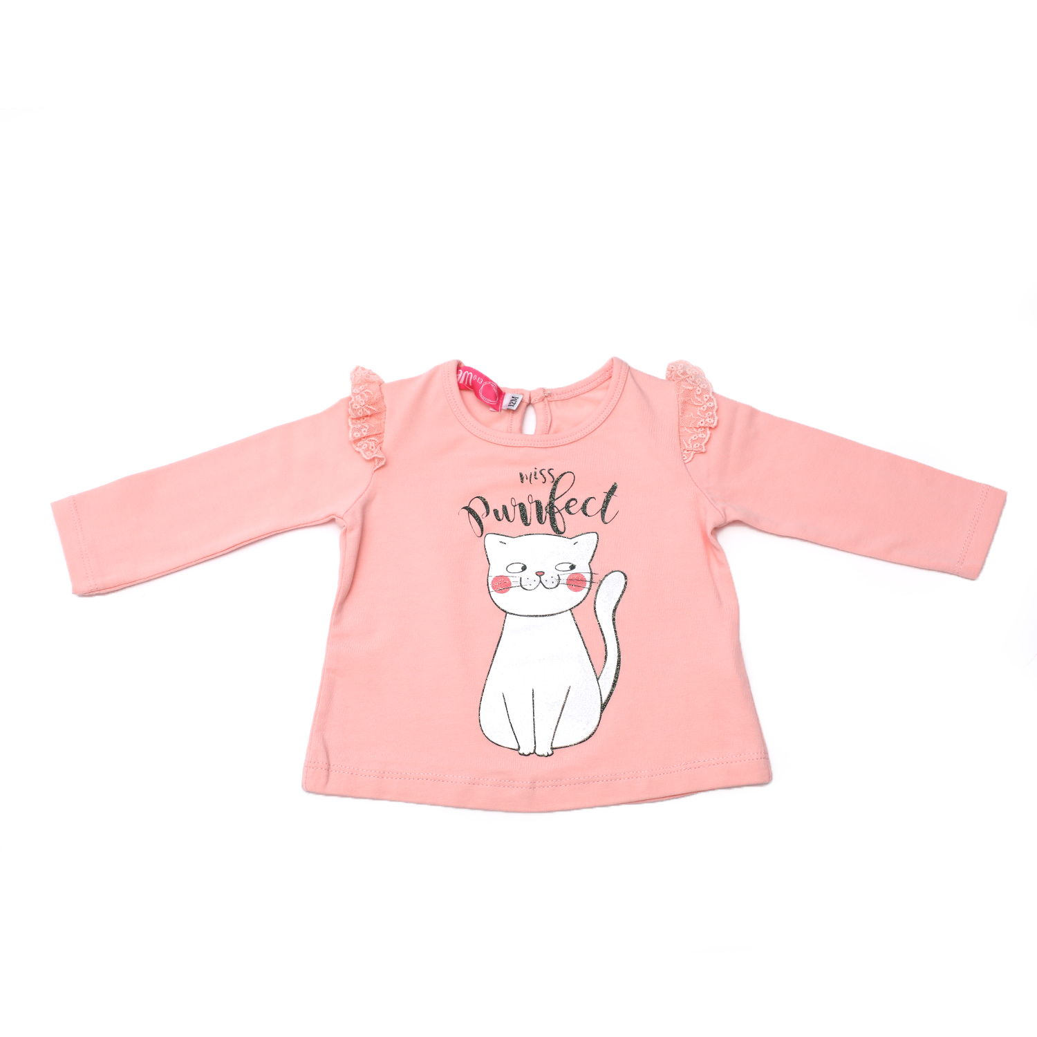Παιδικά/Girls/Ρούχα/Μπλούζες Κοντομάνικες-Αμάνικες SAM 0-13 - Βρεφική μπλούζα SAM 0-13 PURRFECT ροζ
