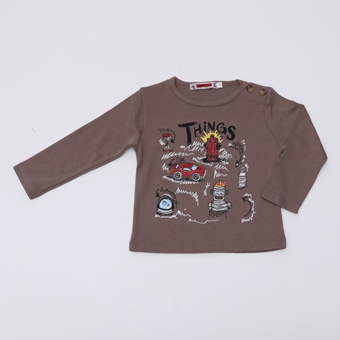 SAM 0-13-Παιδική μπλούζα SAM 0-13 ΜΝΧ καφέ