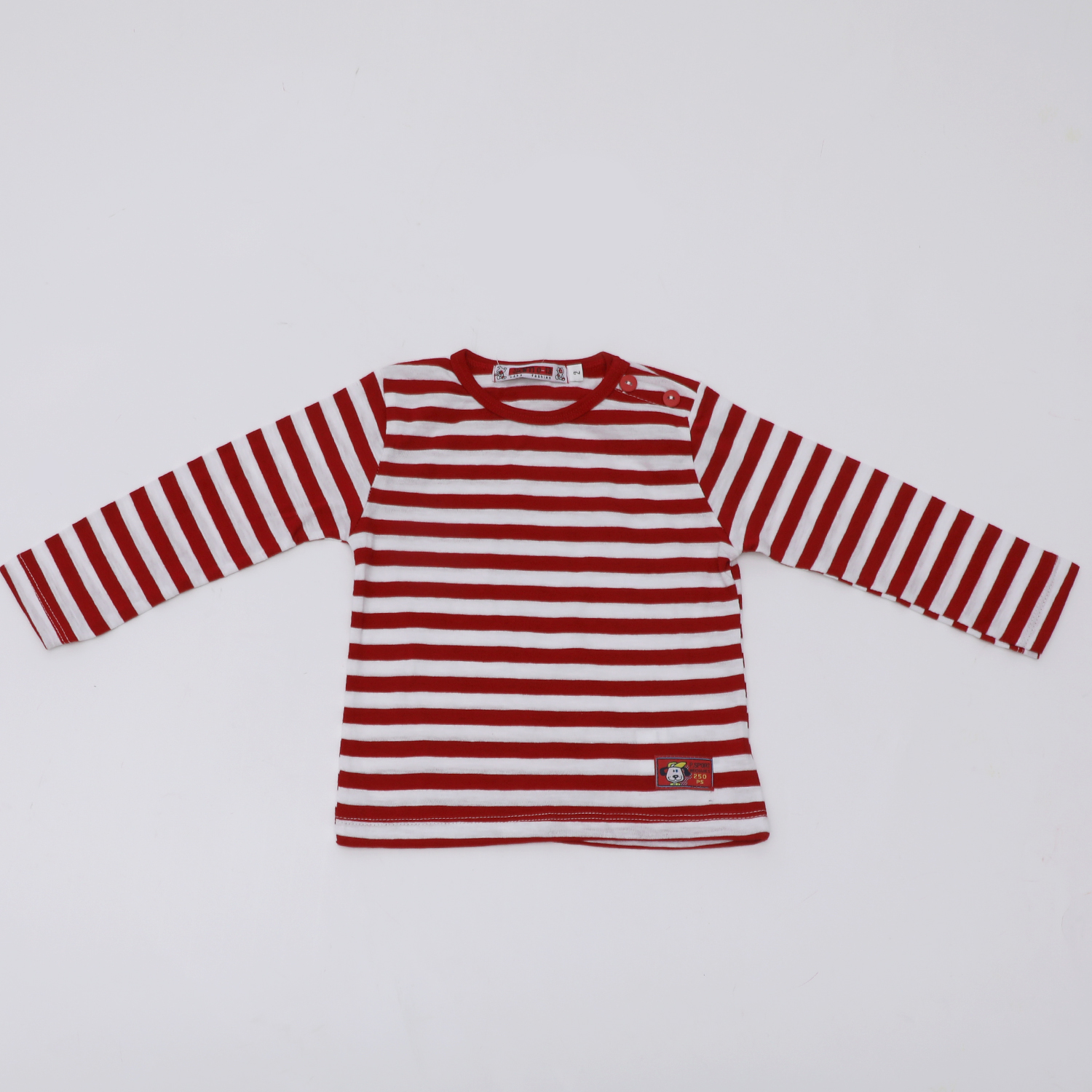 SAM 0-13 Παιδική μπλούζα SAM 0-13 ριγέ λευκή κόκκινη
