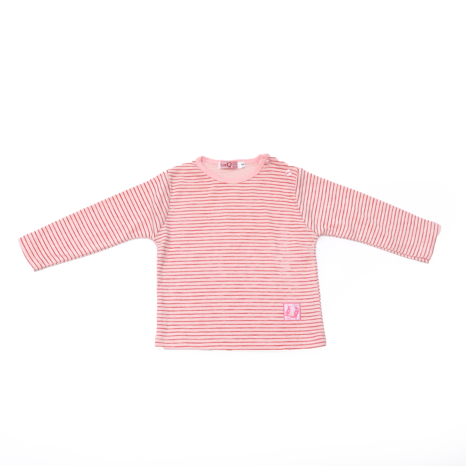 SAM 0-13 Παιδική μπλούζα SAM 0-13 ριγέ λευκό ροζ