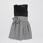 SAM 0-13-Παιδικό φόρεμα SAM 0-13 μαύρο λευκό καρό