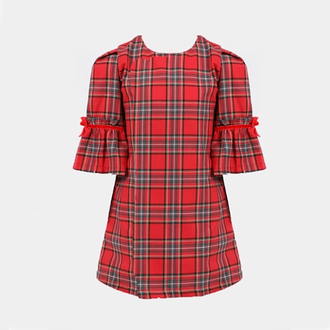 SAM 0-13-Παιδικό φόρεμα SAM 0-13 κόκκινο καρό