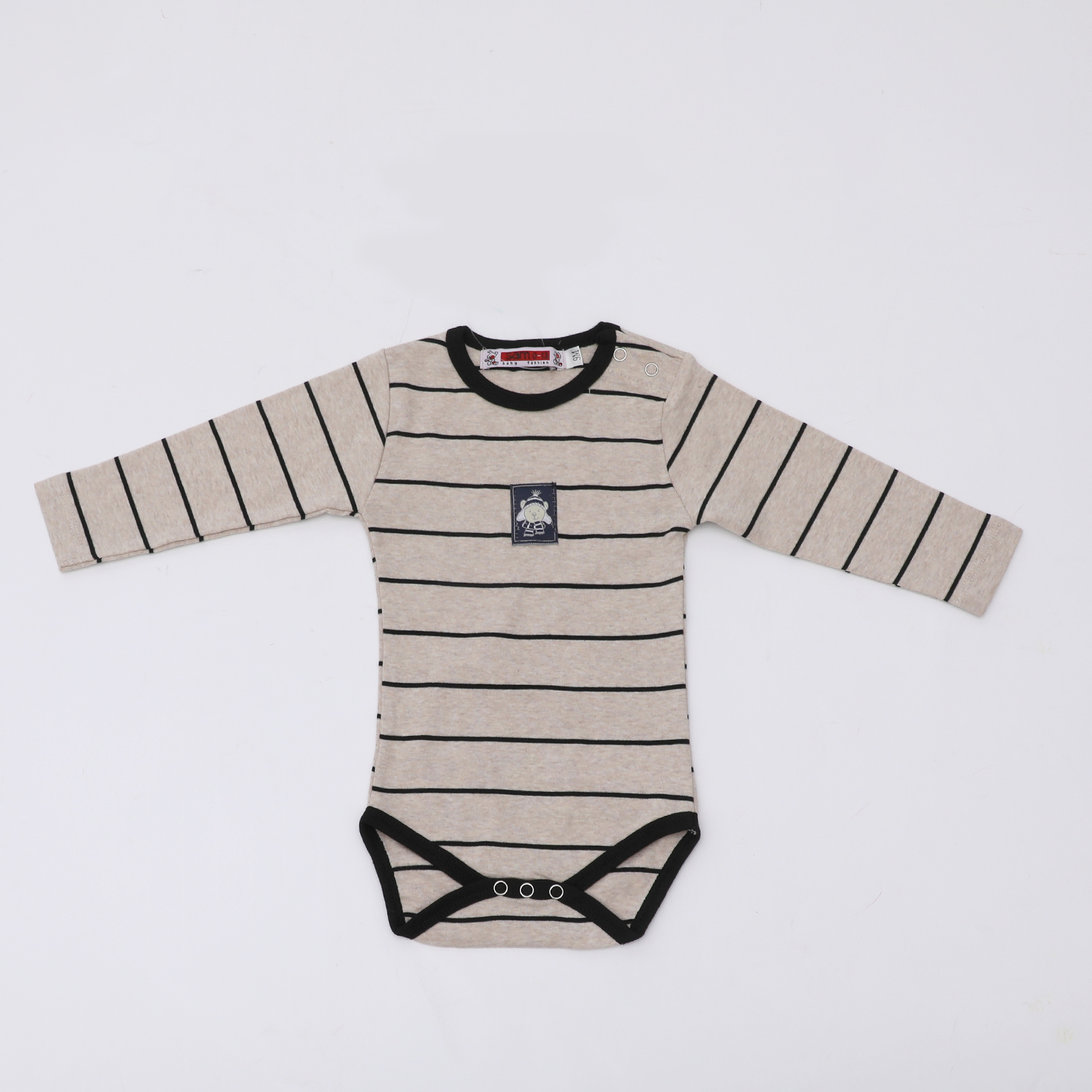 Παιδικά/Baby/Ρούχα/Φορμάκια-Κορμάκια SAM 0-13 - Βρεφικό φορμάκι SAM 0-13 γκρι μαύρο