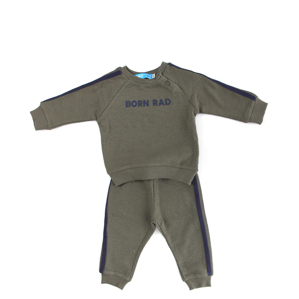 Παιδικά/Boys/Ρούχα/Φούτερ SAM 0-13 - Παιδικό σετ φόρμας SAM 0-13 BORN RAD χακί μπλε