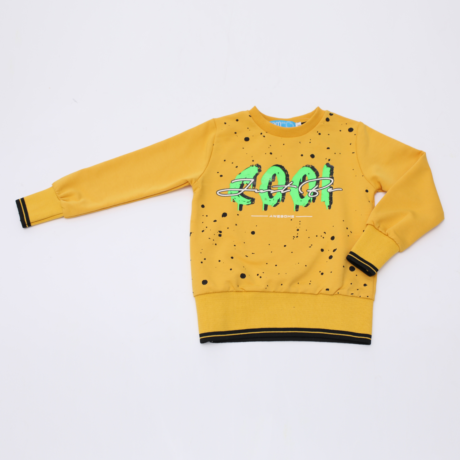 Παιδικά/Boys/Ρούχα/Φούτερ SAM 0-13 - Παιδική φούτερ μπλούζα SAM 0-13 JUST BE COOL κίτρινη