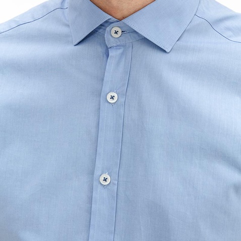 EDWARD JEANS-Ανδρικό πουκάμισο EDWARD JEANS CLAUS-LIC ανοιχτό μπλε