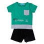 SAM 0-13-Παιδικό σετ από μπλούζα και σορτσάκι SAM 0-13 COUNT PUNISH πράσινο μαύρο