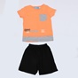 SAM 0-13-Παιδικό σετ από μπλούζα και σορτσάκι SAM 0-13 COUNT PUNISH πορτοκαλί μαύρο