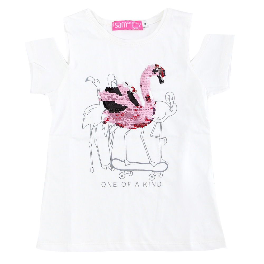 SAM 0-13 Παιδική μπλούζα SAM 0-13 λευκή ροζ