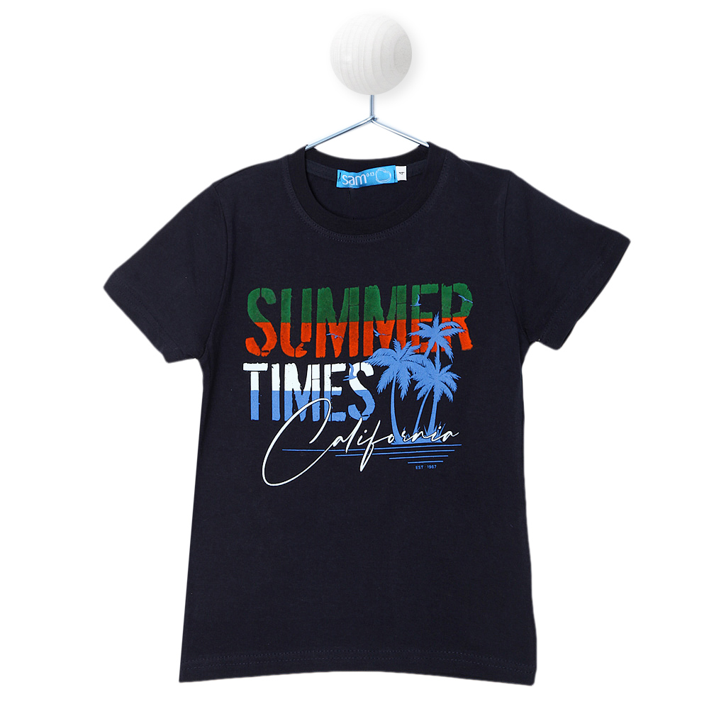Παιδικά/Boys/Ρούχα/Μπλούζες Κοντομάνικες-Αμάνικες SAM 0-13 - Παιδική μπλούζα SAM 0-13 SUMMER TIMES μπλε