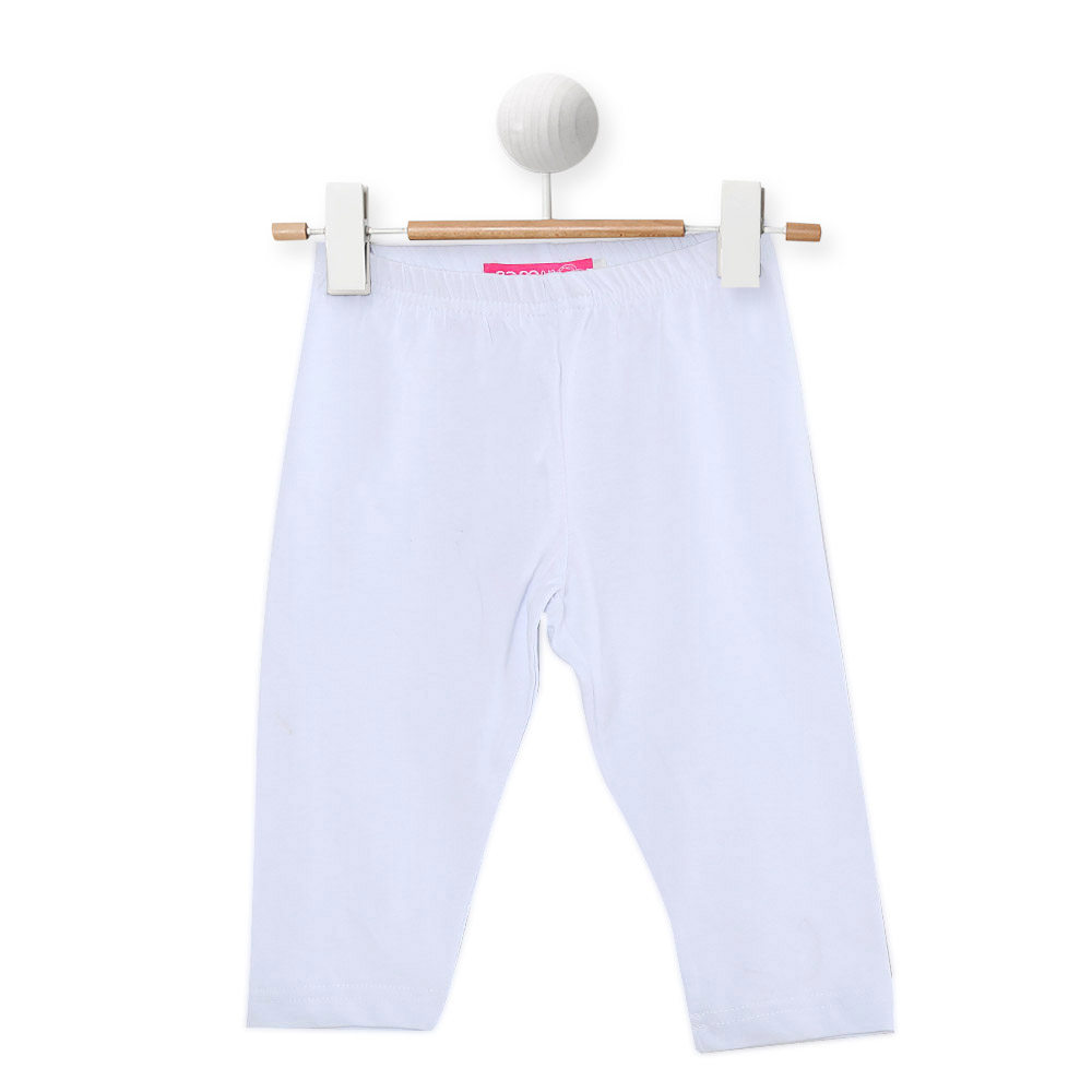 Παιδικά/Girls/Ρούχα/Παντελόνια SAM 0-13 - Παιδικό κάπρι κολάν SAM 0-13 ΜΝΧ λευκό