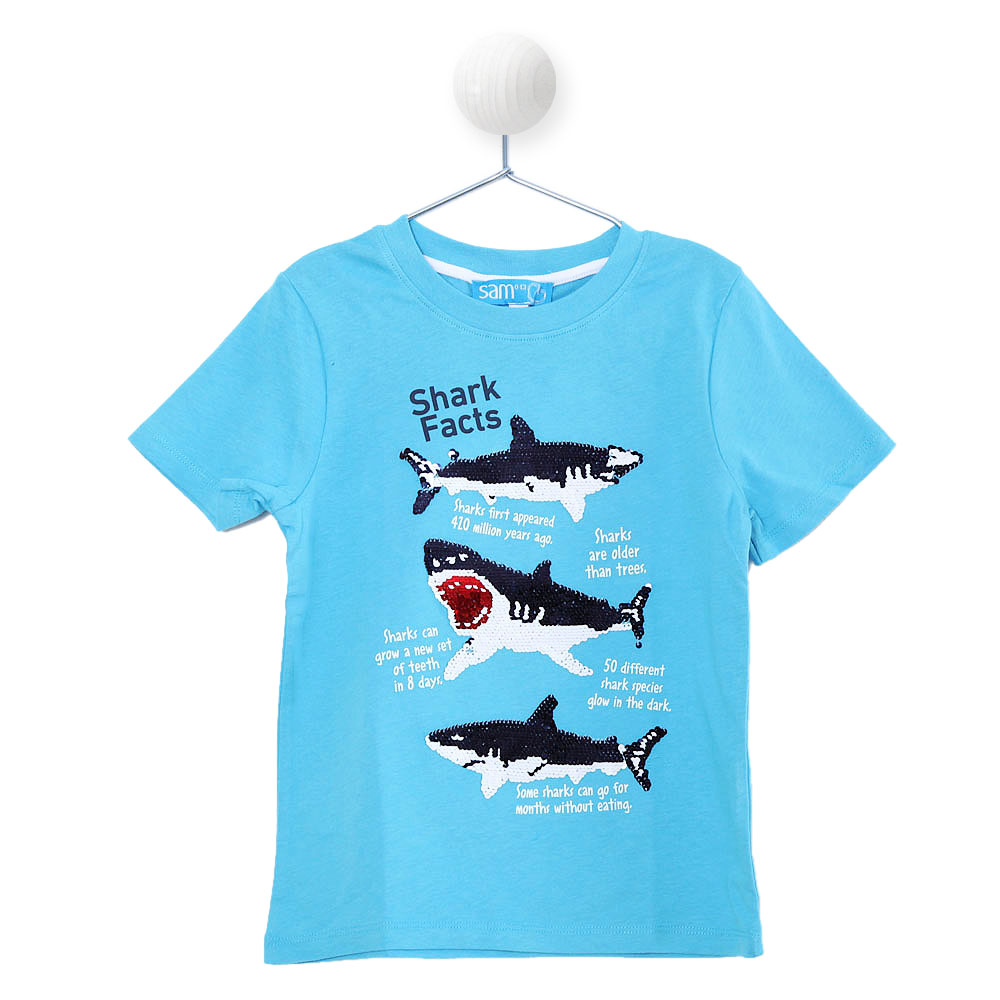 Παιδικά/Boys/Ρούχα/Μπλούζες Κοντομάνικες-Αμάνικες SAM 0-13 - 121.829 ΜΠΛΟΥΖΑ ΚΑΡΧΑΡΙΕΣ SHARK FACTS ΜΠΛΟΥΖΑ