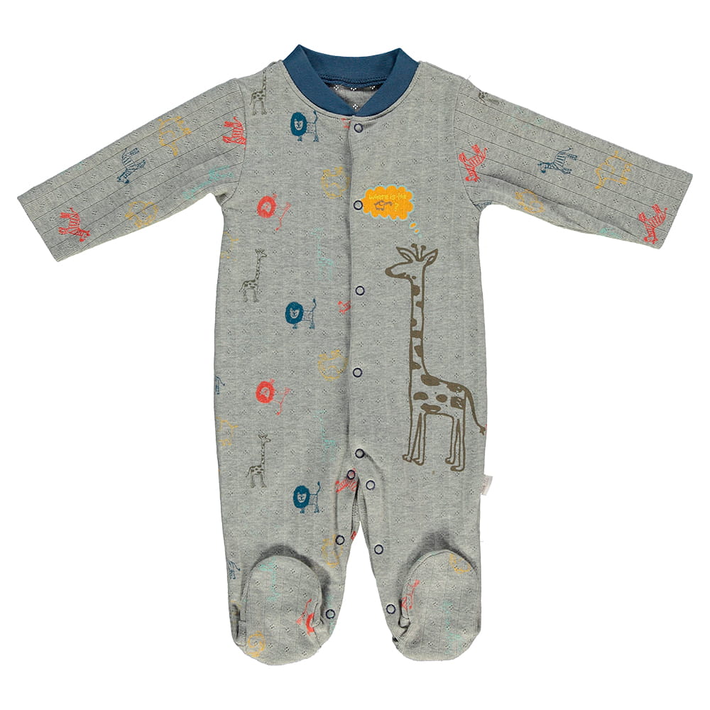 Παιδικά/Baby/Ρούχα/Φορμάκια-Κορμάκια SAM 0-13 - Βρεφικό ολόσωμο φορμάκι SAM 0-13 γκρι μπλε