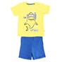 SAM 0-13-Παιδικό σετ από μπλούζα και σορτσάκι SAM 0-13 TAKE ME TO THE BEACH κίτρινο μπλε