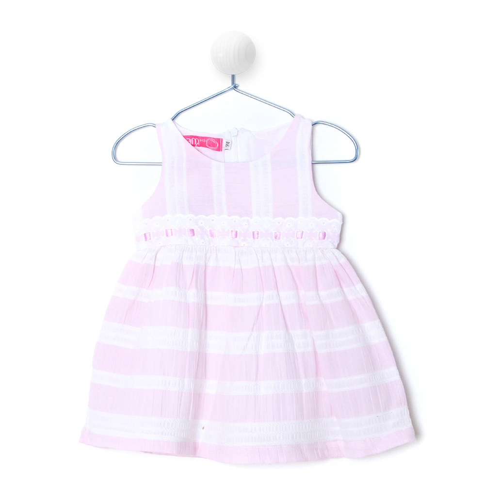 SAM 0-13 Βρεφικό φόρεμα SAM 0-13 λευκό ροζ ριγέ