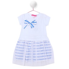 SAM 0-13-Παιδικό κοντό φόρεμα SAM 0-13 λευκό μπλε