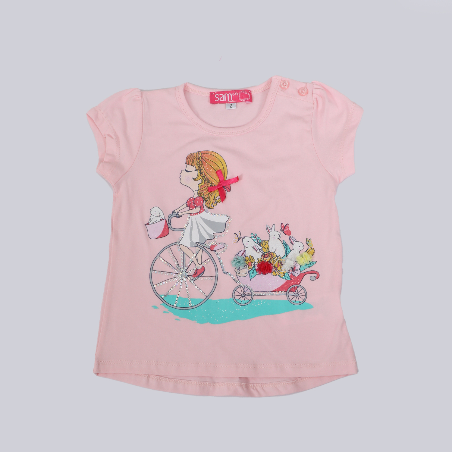 Παιδικά/Girls/Ρούχα/Μπλούζες Κοντομάνικες-Αμάνικες SAM 0-13 - Παιδική τουνίκ SAM 0-13 ροζ