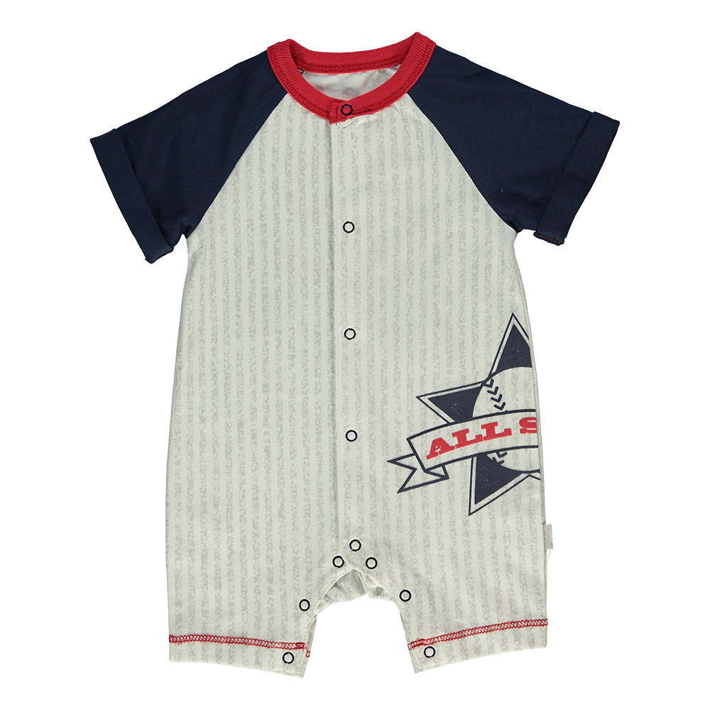 Παιδικά/Baby/Ρούχα/Φορμάκια-Κορμάκια SAM 0-13 - Βρεφικό φορμάκι SAM 0-13 ALL STAR εκρού μπλε