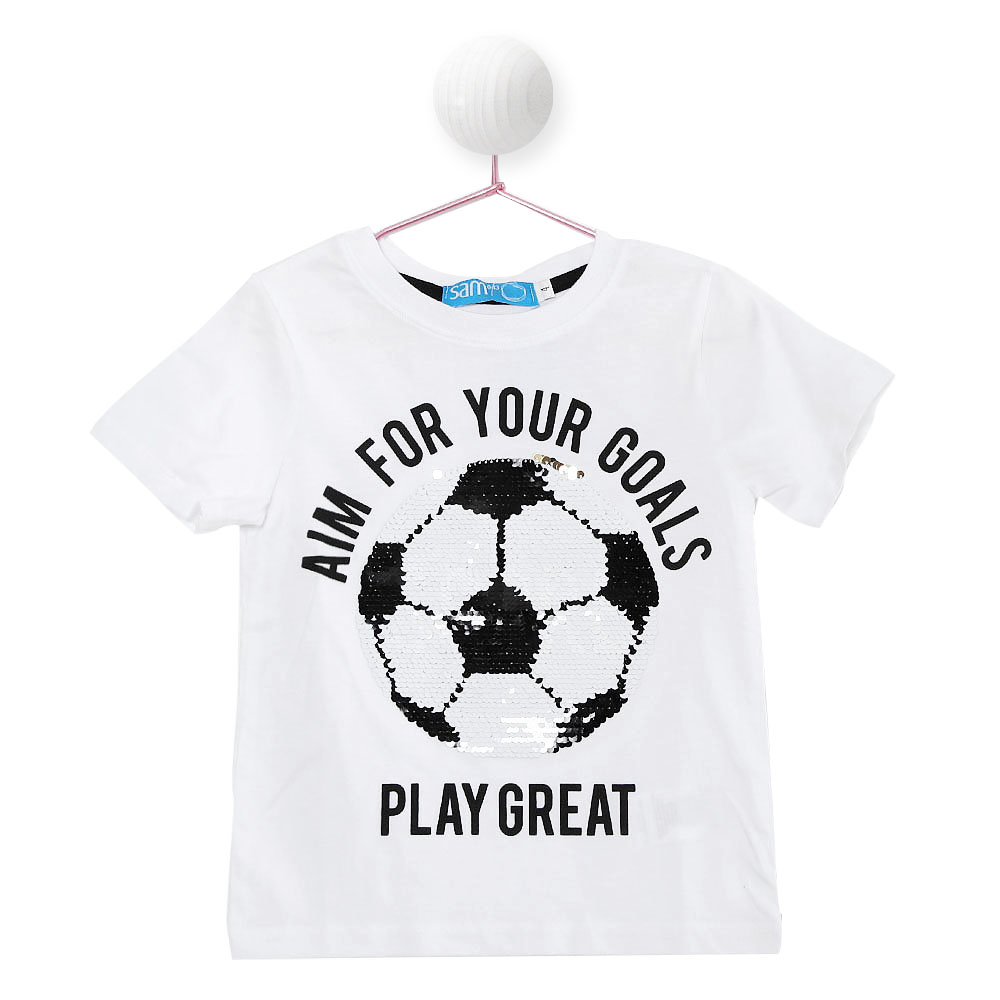 Παιδικά/Boys/Ρούχα/Μπλούζες Κοντομάνικες-Αμάνικες SAM 0-13 - Παιδική μπλούζα SAM 0-13 λευκή