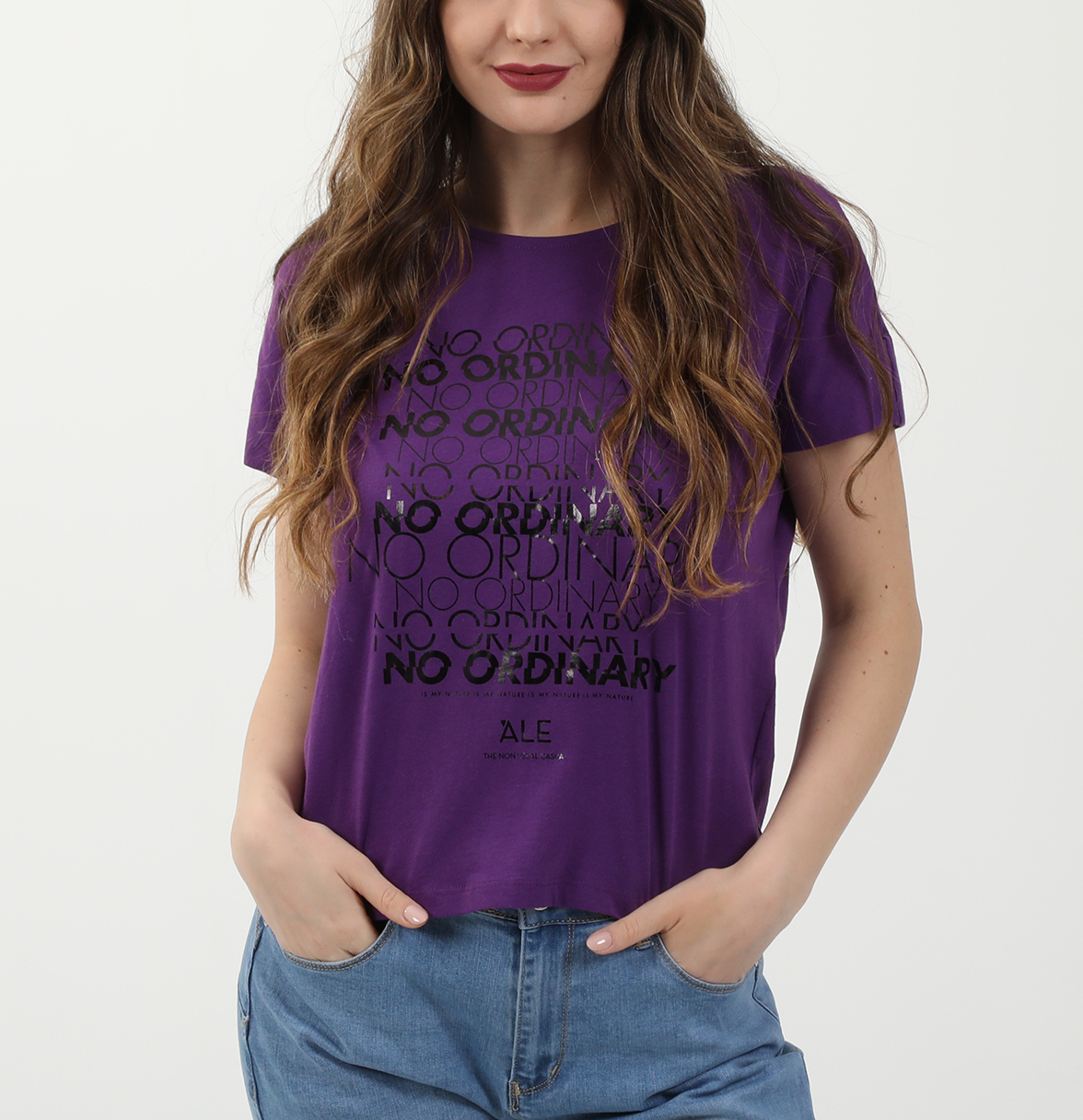 'ALE Γυναικείο t-shirt 'ALE μοβ