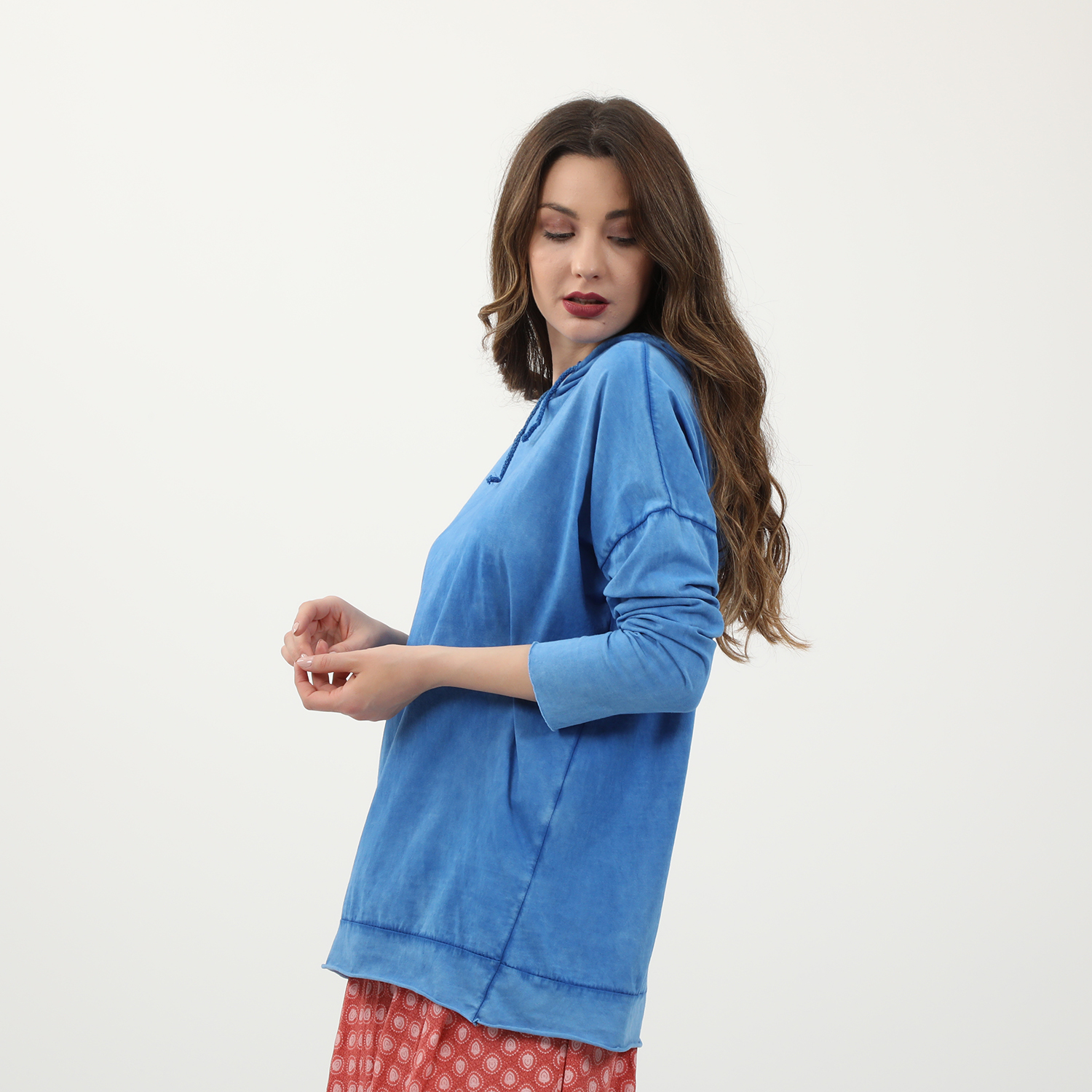 Γυναικεία/Ρούχα/Μπλούζες/Κοντομάνικες 'ALE - Γυναικεία βαμβακερή μπλούζα 'ALE μπλε