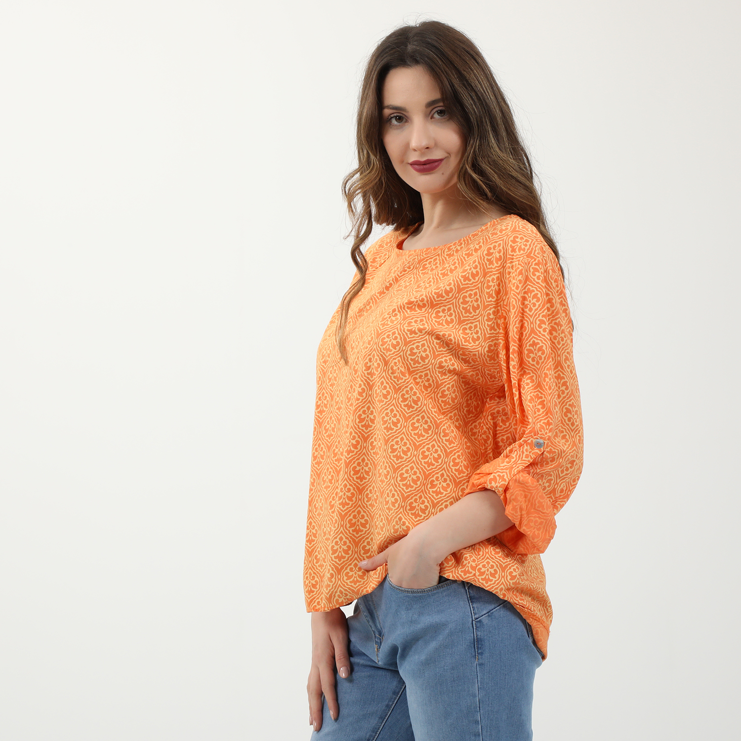 Γυναικεία/Ρούχα/Μπλούζες/Μακρυμάνικες 'ALE - Γυναικεία τουνίκ 'ALE πορτοκαλί