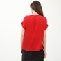 ATTRATTIVO-Γυναικείο top σε στιλ πουκαμίσου ATTRATTIVO κόκκινο