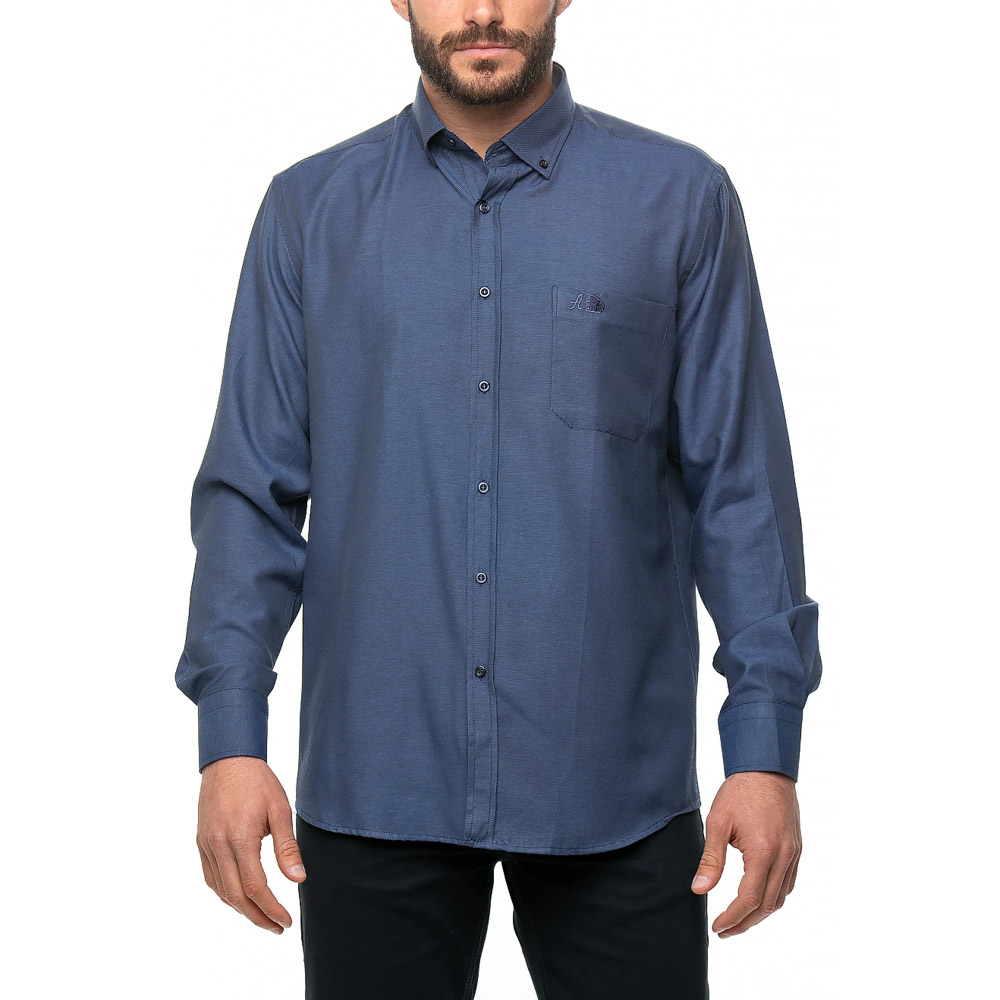 Ανδρικά/Ρούχα/Πουκάμισα/Μακρυμάνικα AMERICANINO - Ανδρικό πουκάμισο AMERICANINO μπλε