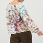 ATTRATTIVO-Γυναικεία μπλούζα ATTRATTIVO εκρού μοβ floral