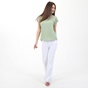 ATTRATTIVO-Γυναικεία μπλούζα ATTRATTIVO πράσινη λευκή ριγέ