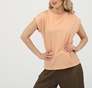ATTRATTIVO-Γυναικεία μπλούζα ATTRATTIVO πορτοκαλί ριγέ λευκό