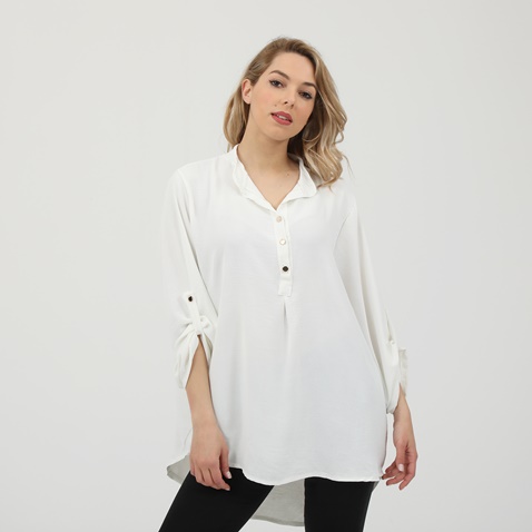 'ALE-Γυναικεία πουκαμίσα τουνίκ 'ALE λευκή