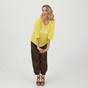 ATTRATTIVO-Γυναικεία πλεκτή μπλούζα ATTRATTIVO κίτρινη