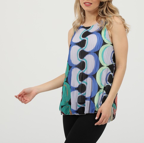 ATTRATTIVO-Γυναικεία αμάνικη μπλούζα ATTRATTIVO πολύχρωμη
